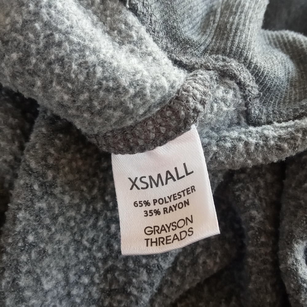 Grayson Threads Gray Good Vibes Graphic Pullover Sweatshirt Size Medium - Picture 11 of 12